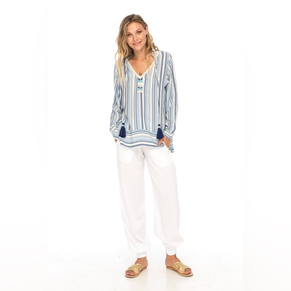Skemo Rayas Indigo Top